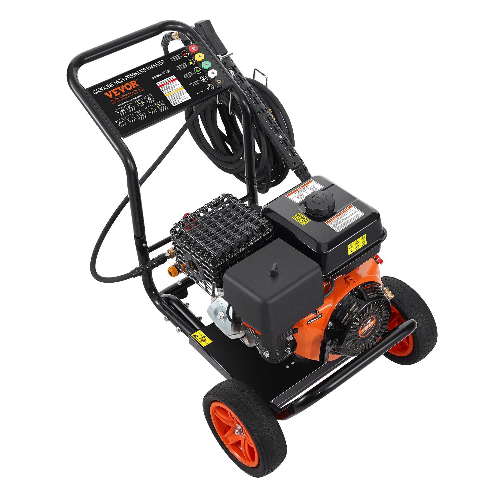 Benzininis aukšto slėgio plovimo įrenginys VEVOR G250A, 4400 PSI