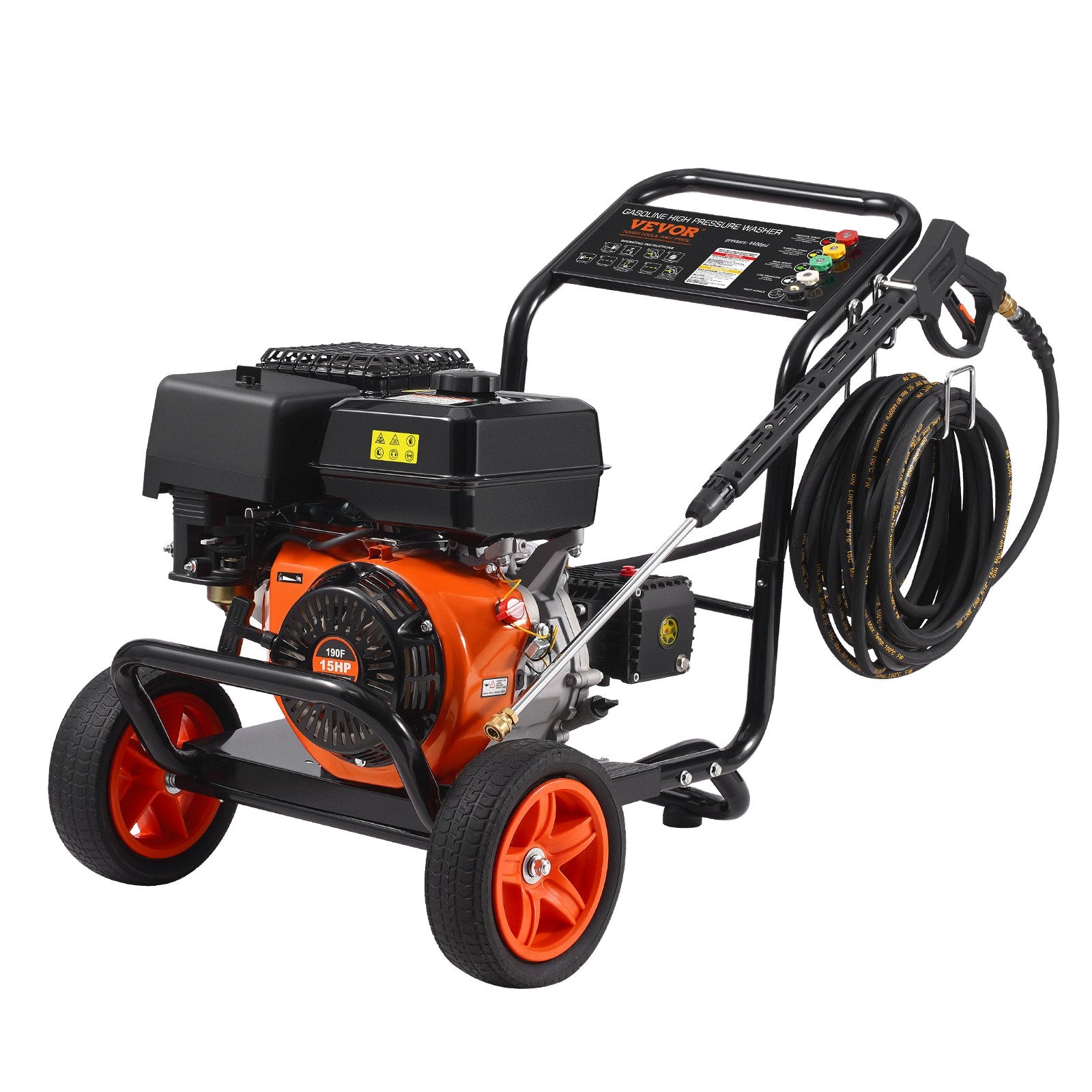 Benzininis aukšto slėgio plovimo įrenginys VEVOR G250A, 4400 PSI