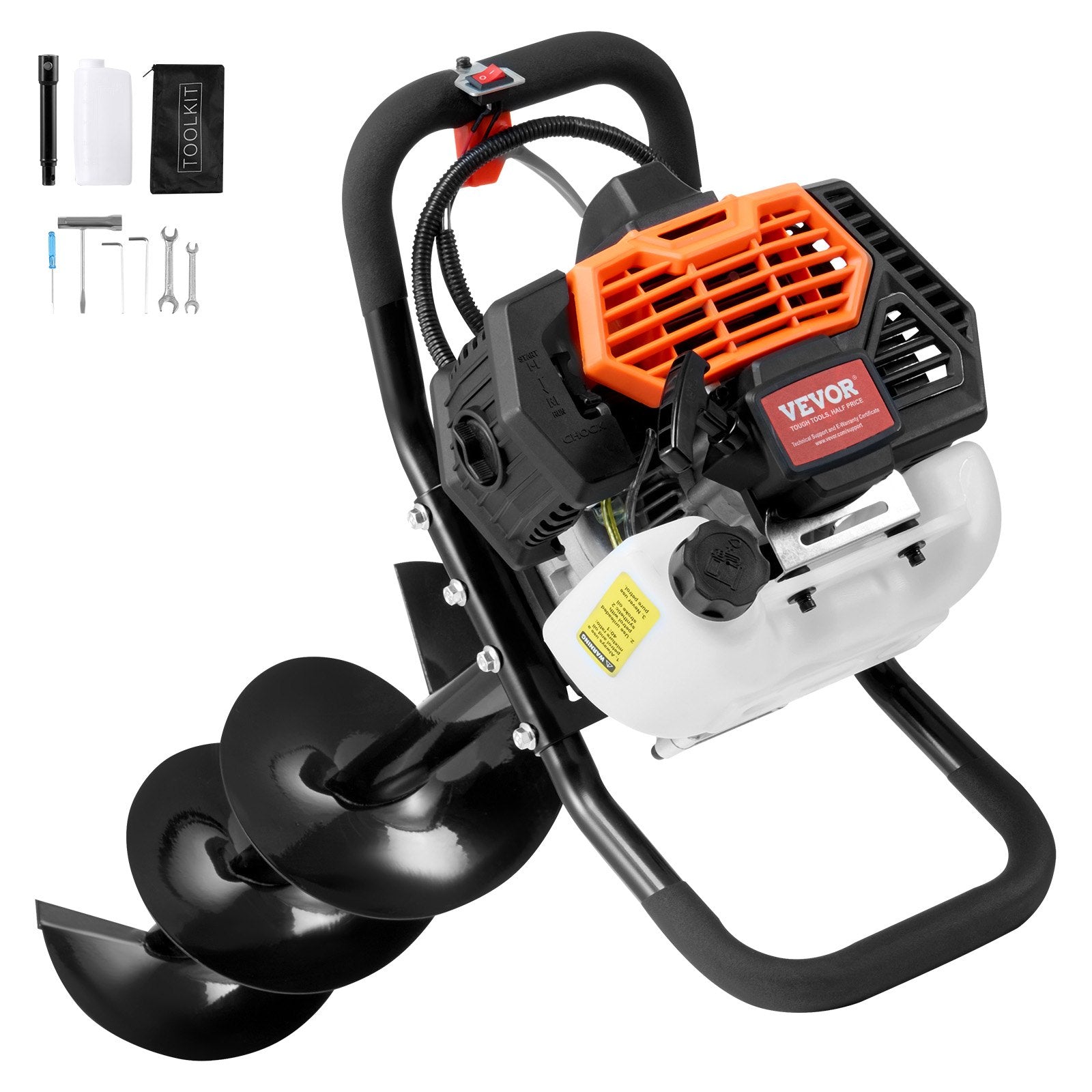 Benzininis žemės grąžtas VEVOR D52-F, 1450 W