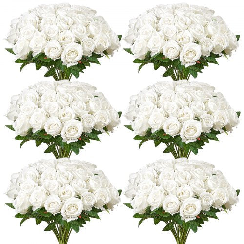 Dirbtinės gėlės VEVOR JNR-WHITE-120, 120 vnt.