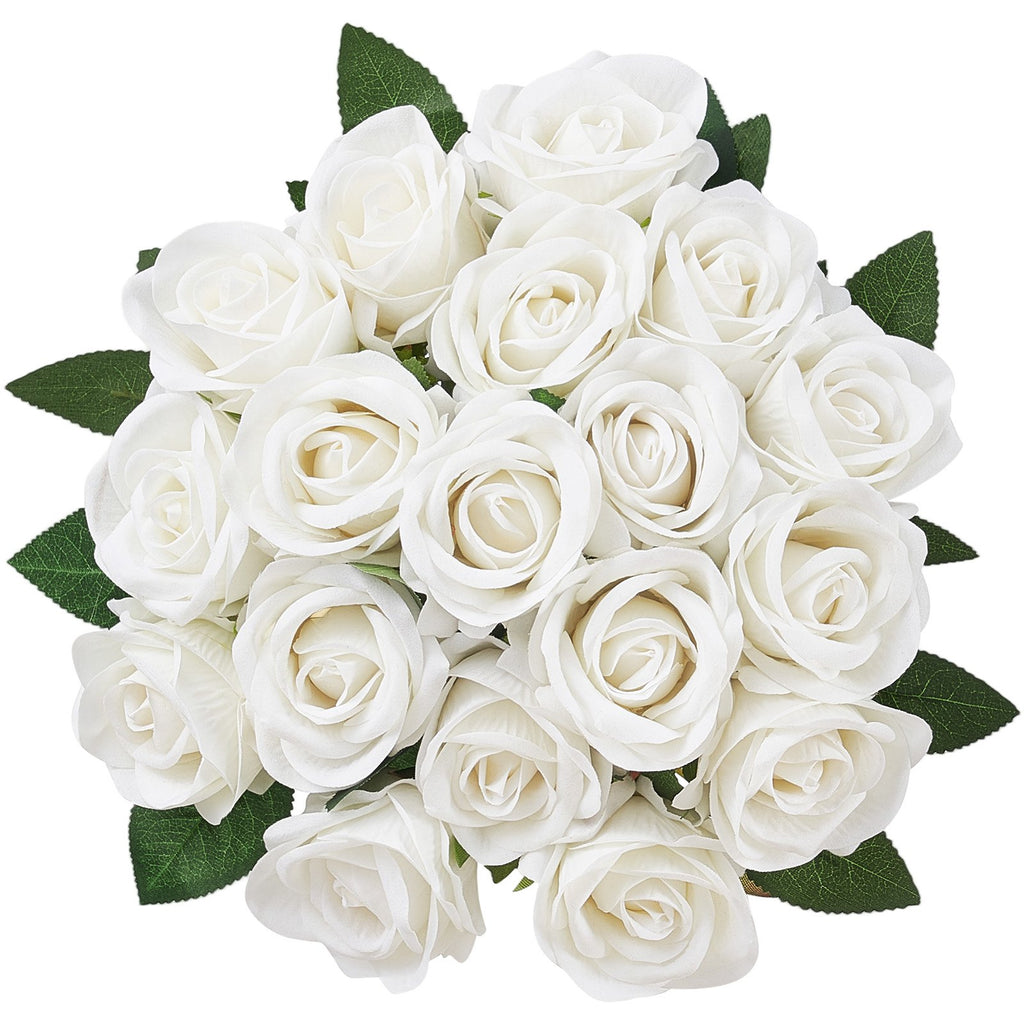 Dirbtinės rožės VEVOR JNR-WHITE-060, 60 vnt.