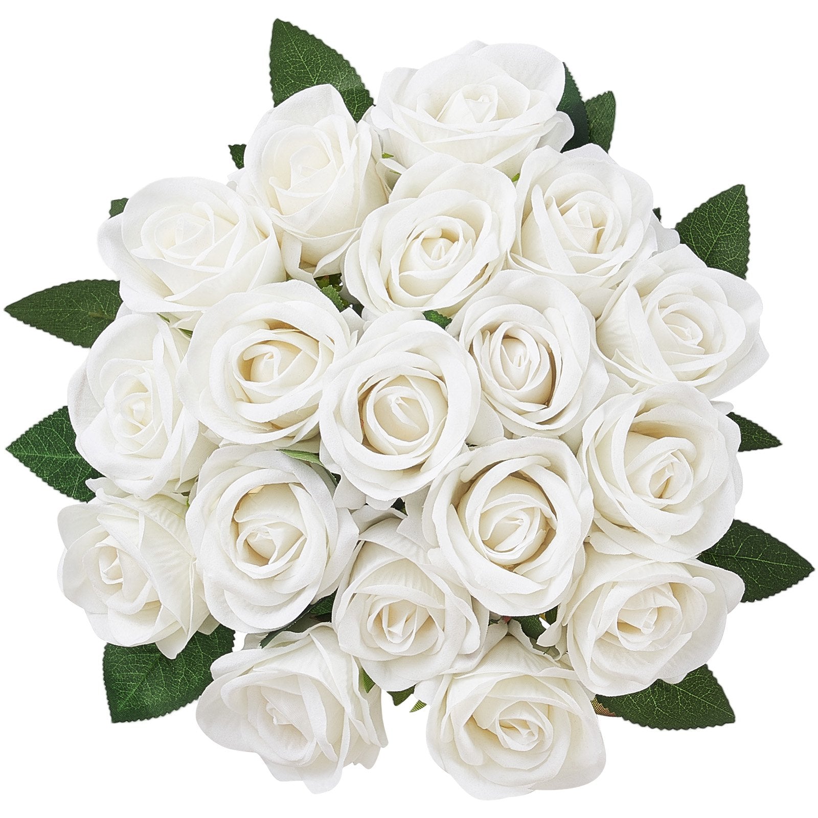 Dirbtinės rožės VEVOR JNR-WHITE-060, 60 vnt.