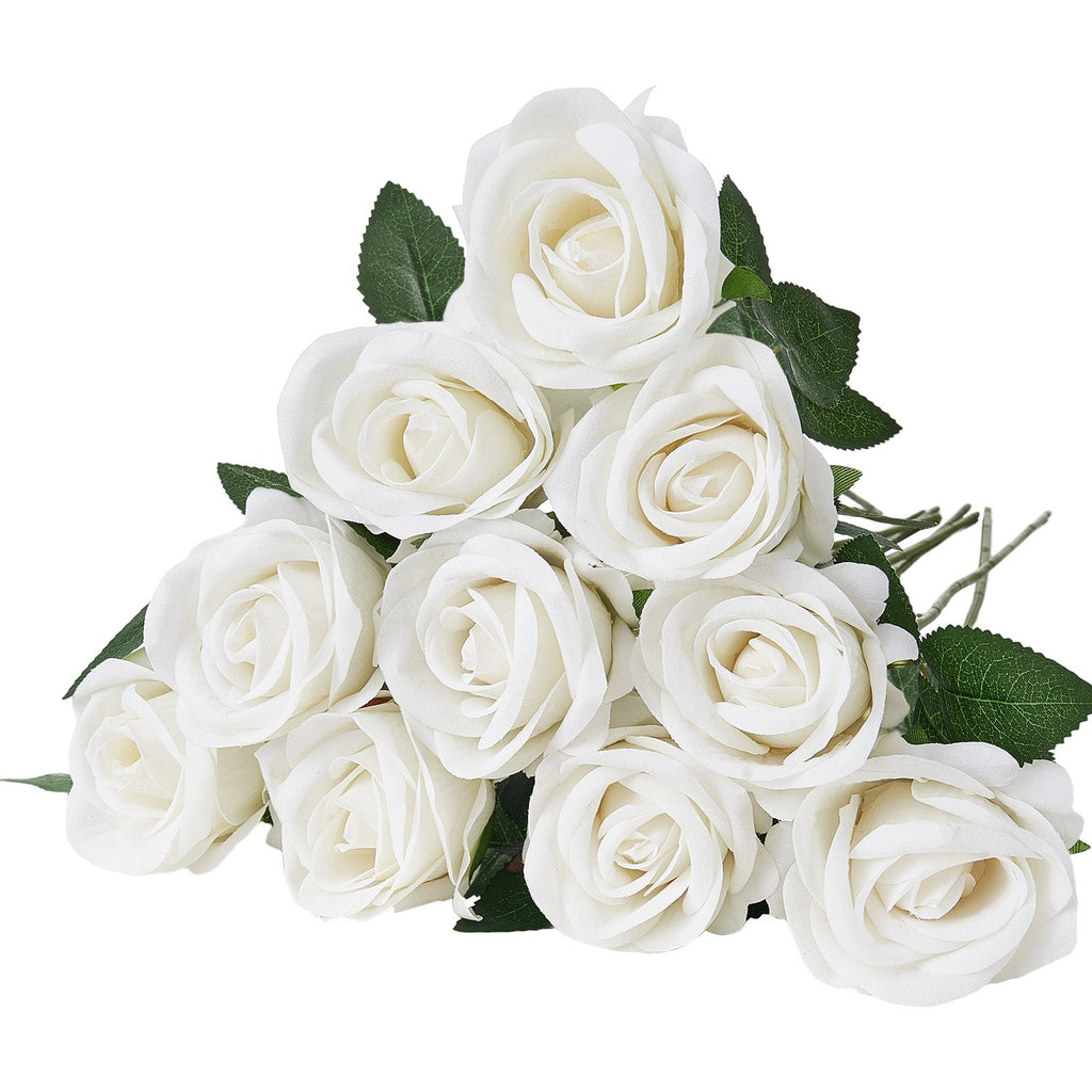 Dirbtinės rožės VEVOR JNR-WHITE-060, 60 vnt.