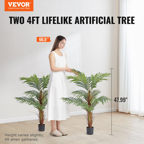 Dirbtinė arekinė palmė VEVOR LY-SS-001, 122 cm aukščio, 2 vnt.