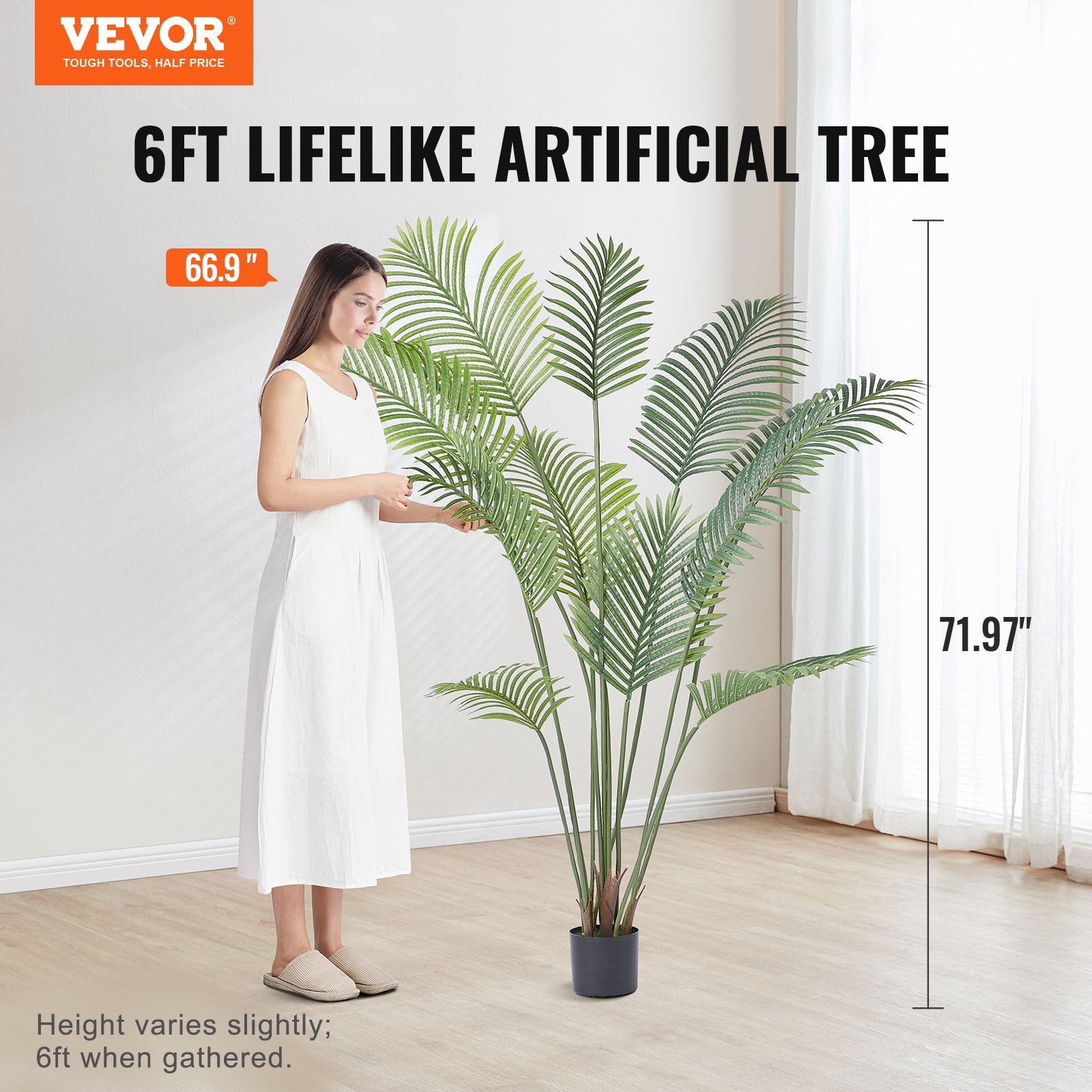 Dirbtinė palmė VEVOR LY-SS-003, 1,8 m aukščio