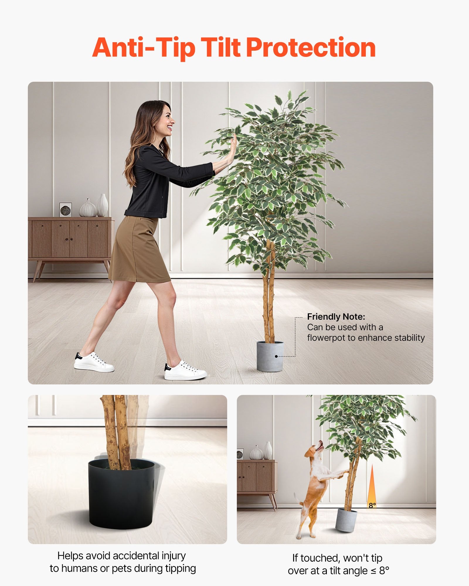 Dirbtinis fikusas VEVOR FH-RS150, 150 cm