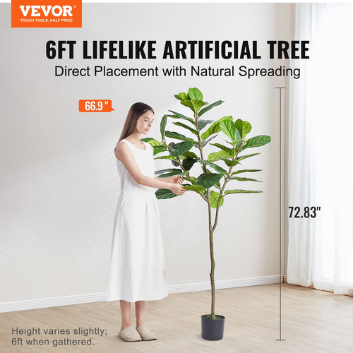 Dirbtinis lyralapis fikusas VEVOR FH-QYR180, 185 cm