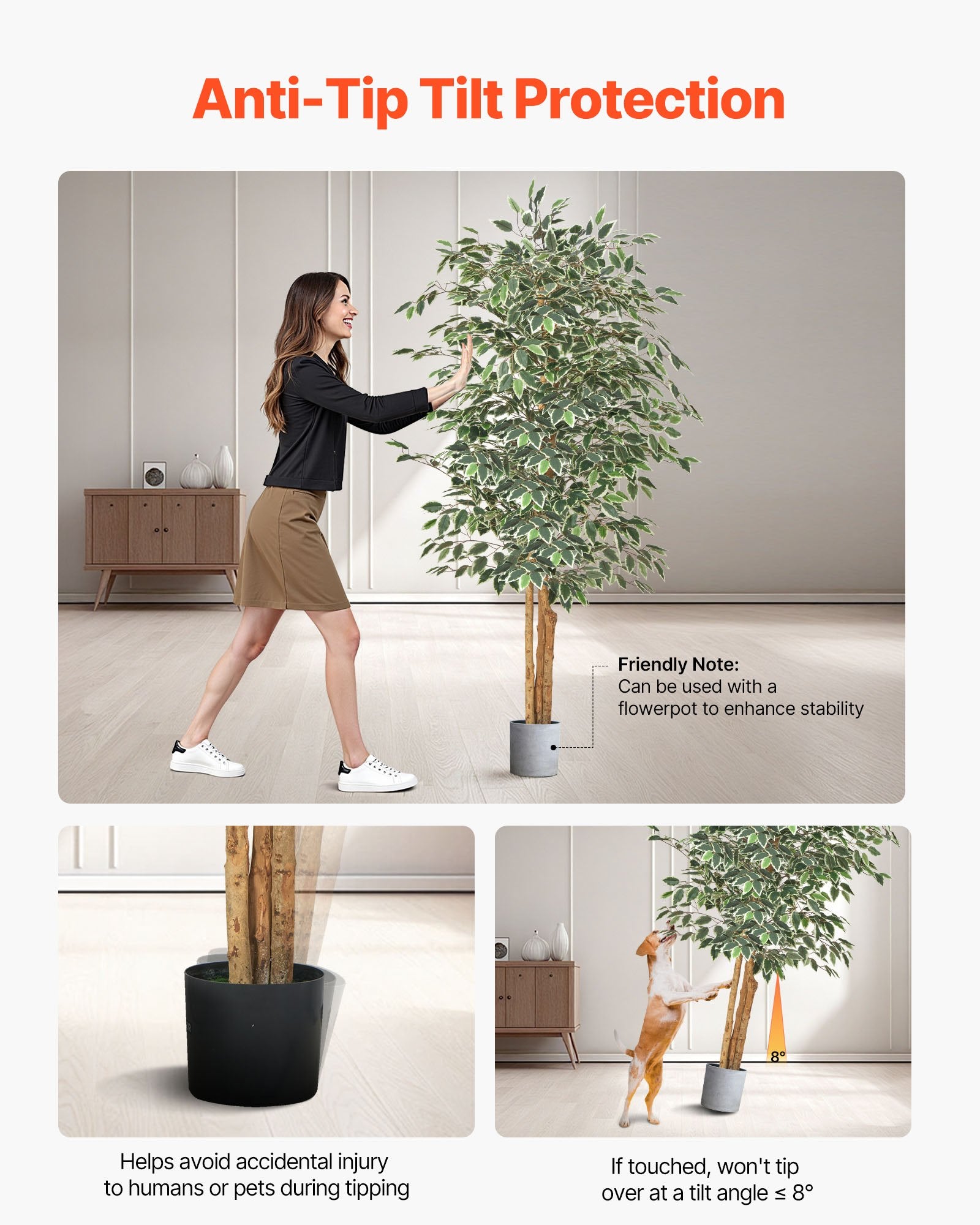 Dirbtinis fikusas VEVOR FH-RS180, 180 cm