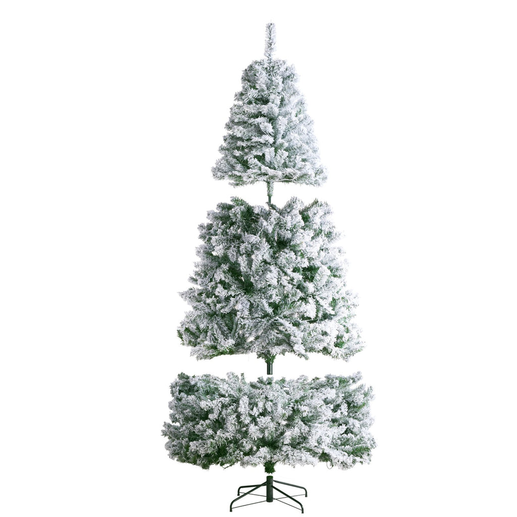 Dirbtinė Kalėdų eglė VEVOR SX-2886S-7.5ft-NA, 228 cm aukščio su LED apšvietimu