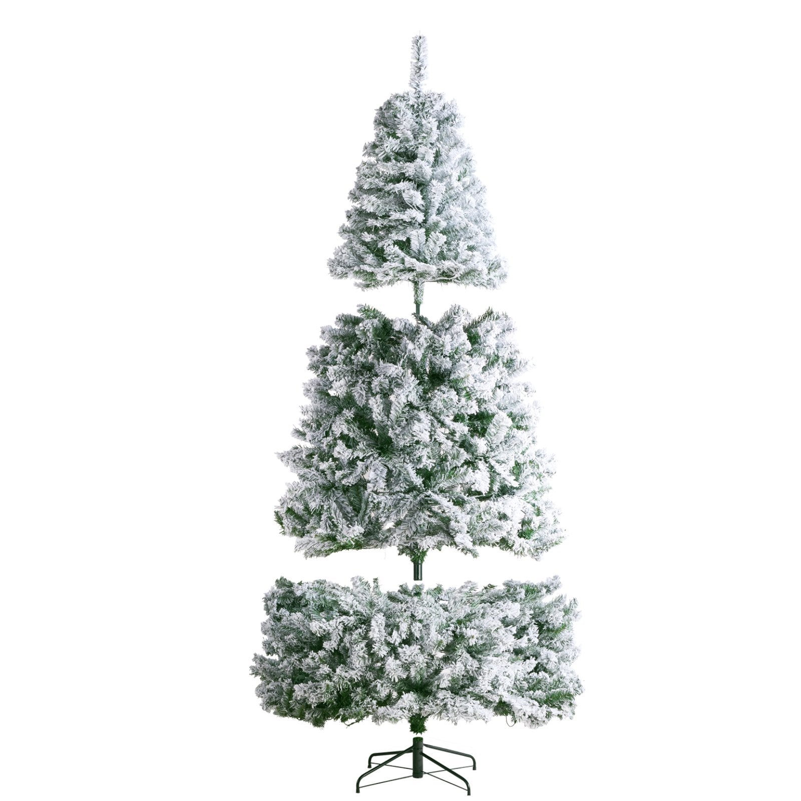 Dirbtinė Kalėdų eglė VEVOR SX-2886S-7.5ft-NA, 228 cm aukščio su LED apšvietimu