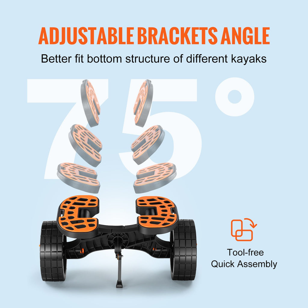 Baidarių vežimėlis VEVOR Heavy Duty, 145 kg keliamoji galia