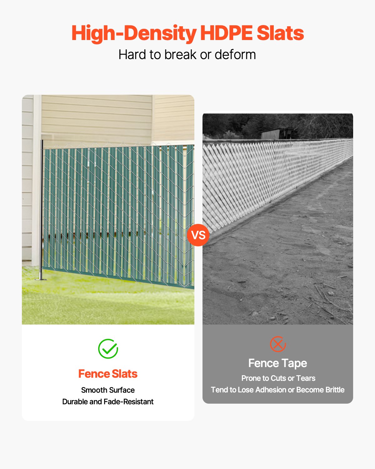 Tvoros uždangos juostos VEVOR PE FENCE 006, 1,2 m aukščio tvorai