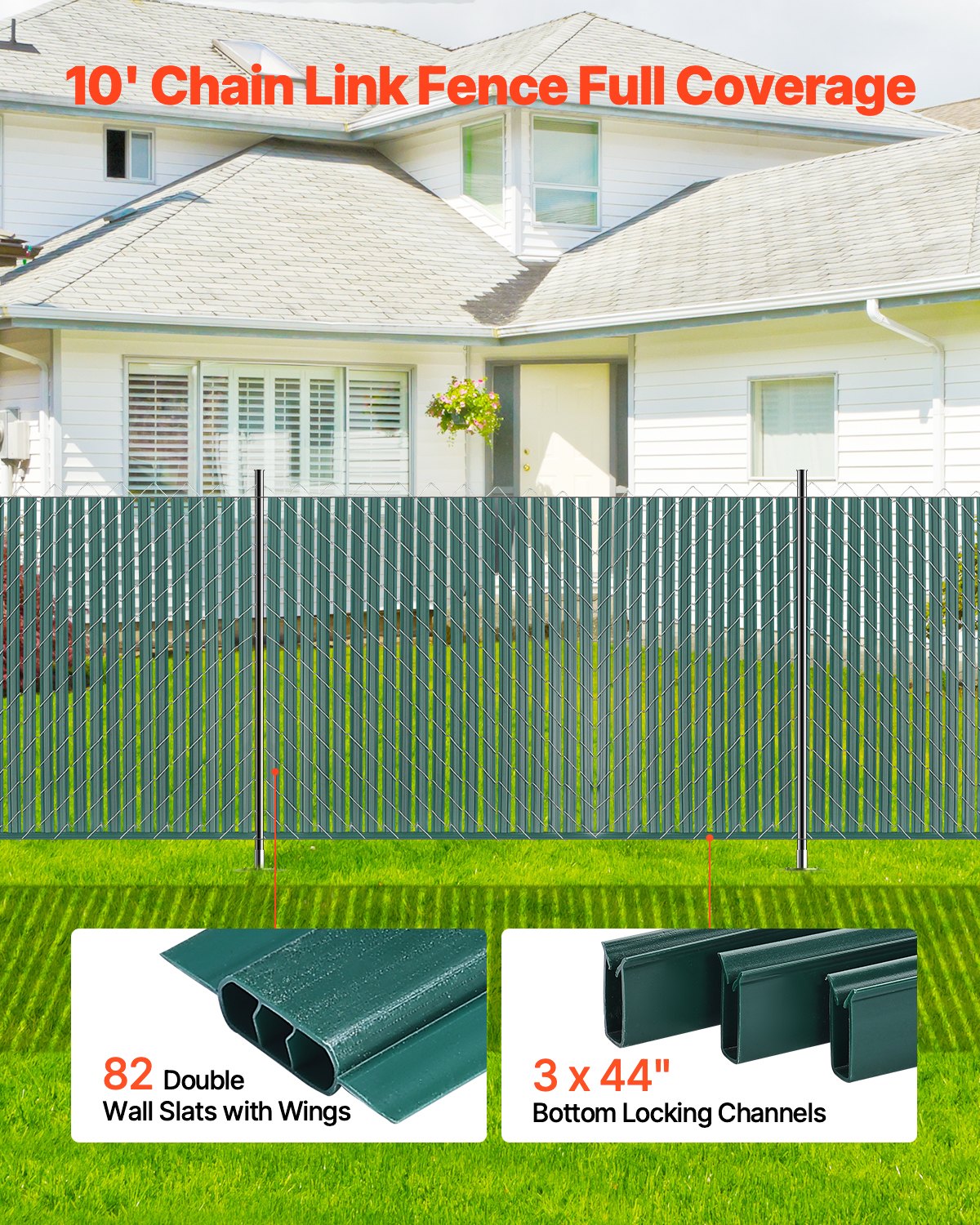 Tvoros uždangos juostos VEVOR PE FENCE 006, 1,2 m aukščio tvorai