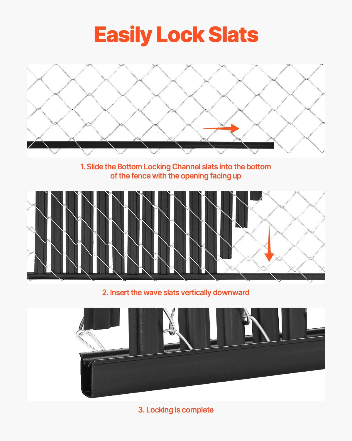 Tvoros privatumo juostos VEVOR PE FENCE 007, 1,8 m aukščio tvorai