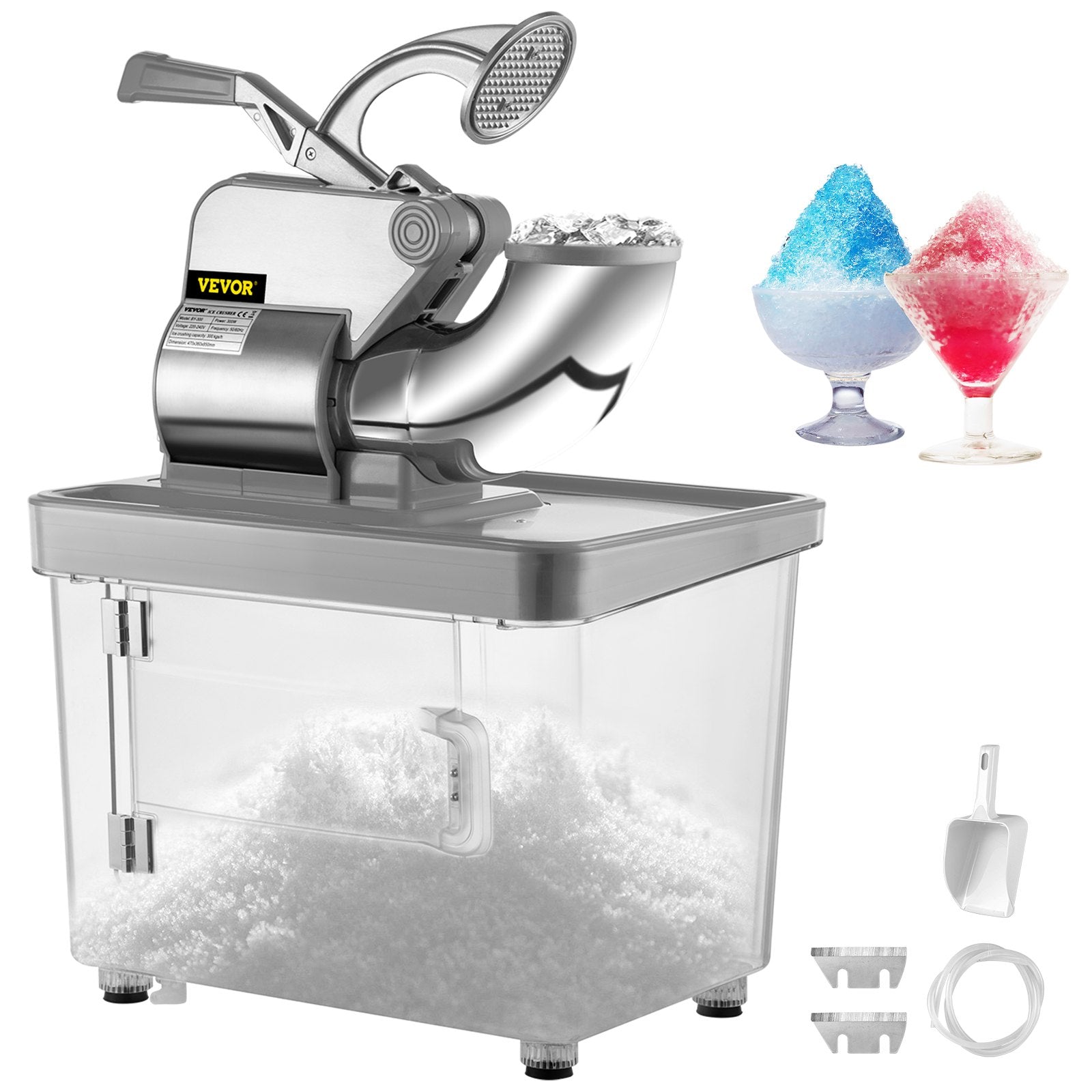Ledo smulkintuvas VEVOR Snow Cone Machine, 180 kg/val.