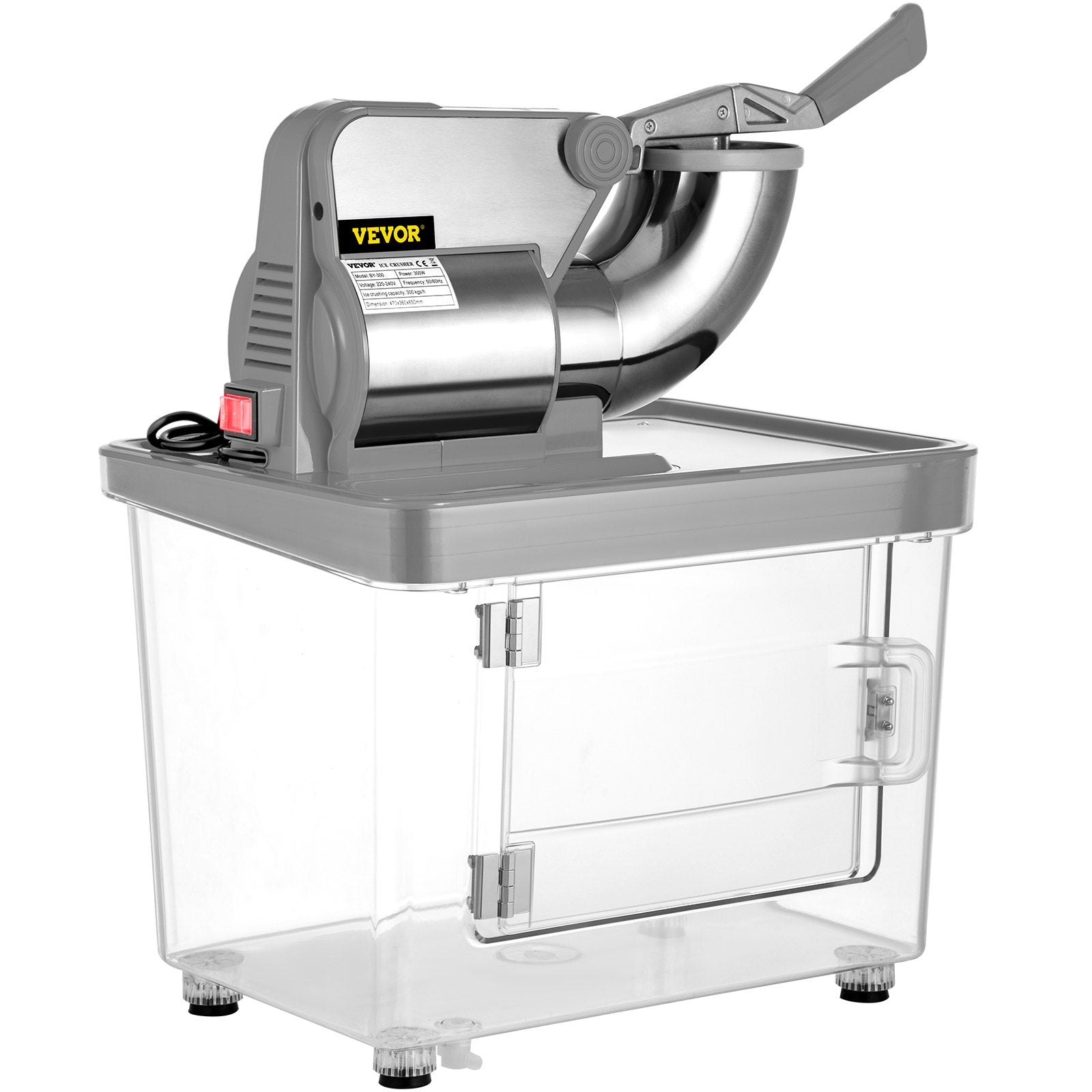 Ledo smulkintuvas VEVOR Snow Cone Machine, 180 kg/val.