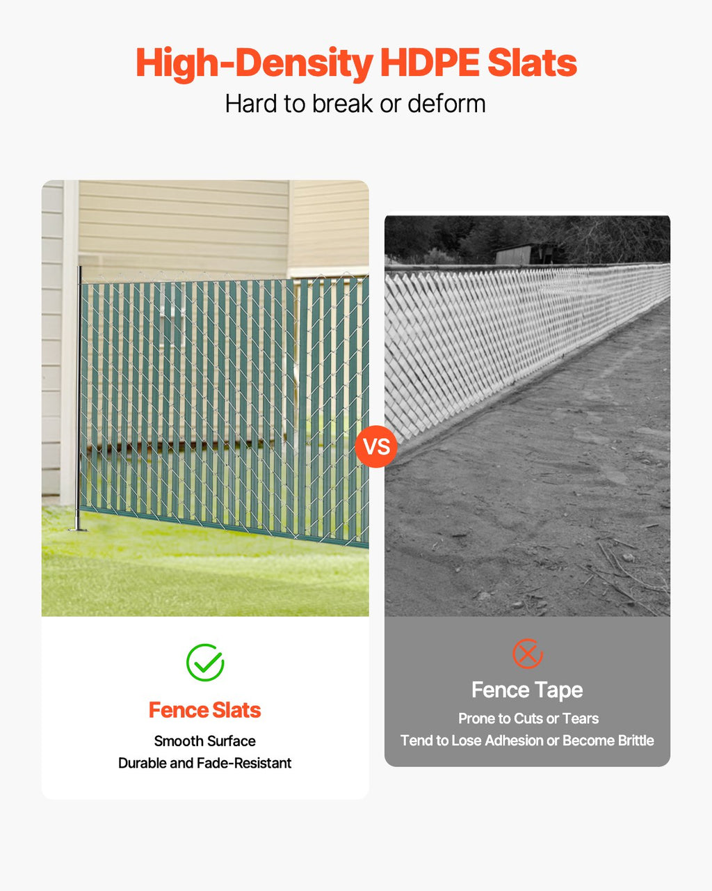 Tvoros užpildo juostos VEVOR PE FENCE 004, 1,2 m aukščio tvorai