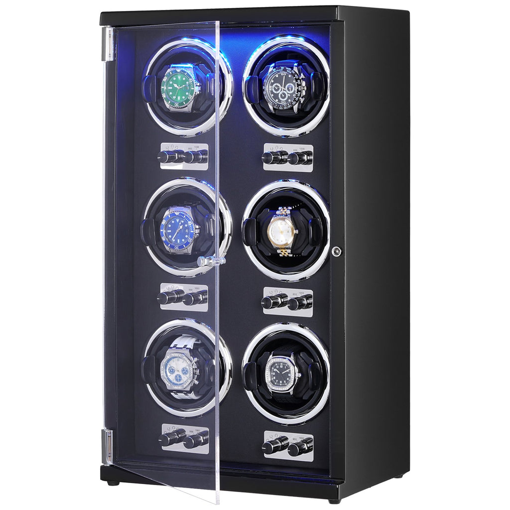Laikrodžių prisukimo dėžutė VEVOR 10L3601B, 6 laikrodžiams