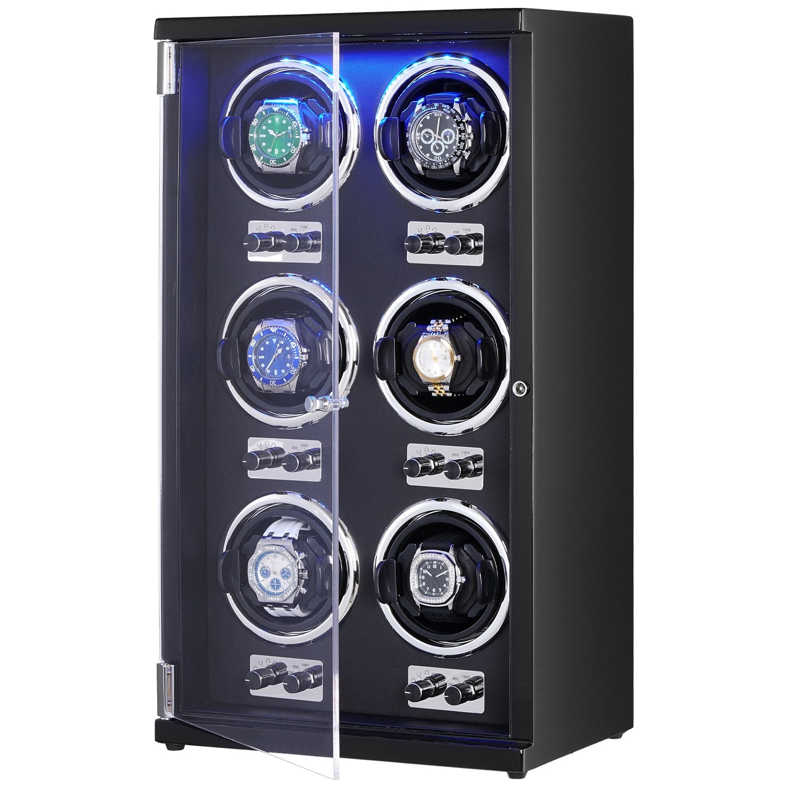 Laikrodžių prisukimo dėžutė VEVOR 10L3601B, 6 laikrodžiams