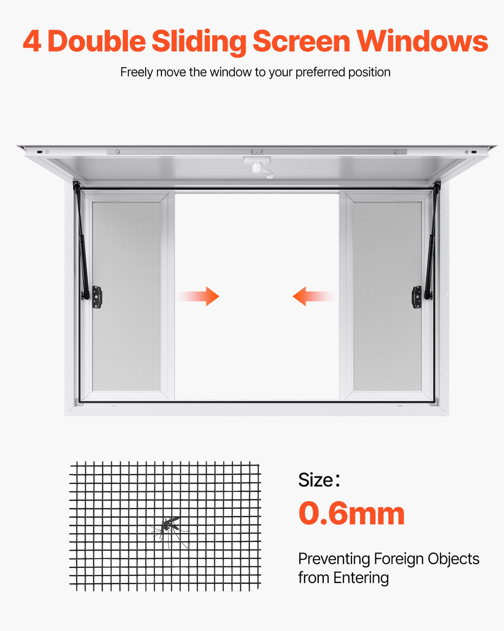 Prekybinis langas VEVOR DPSCFWCK, 135x84 cm