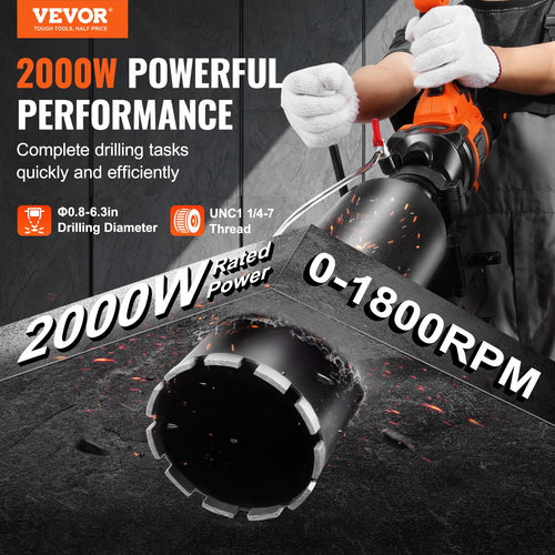 Deimantinio gręžimo mašina VEVOR Z1Z-CF-9135, 2000W