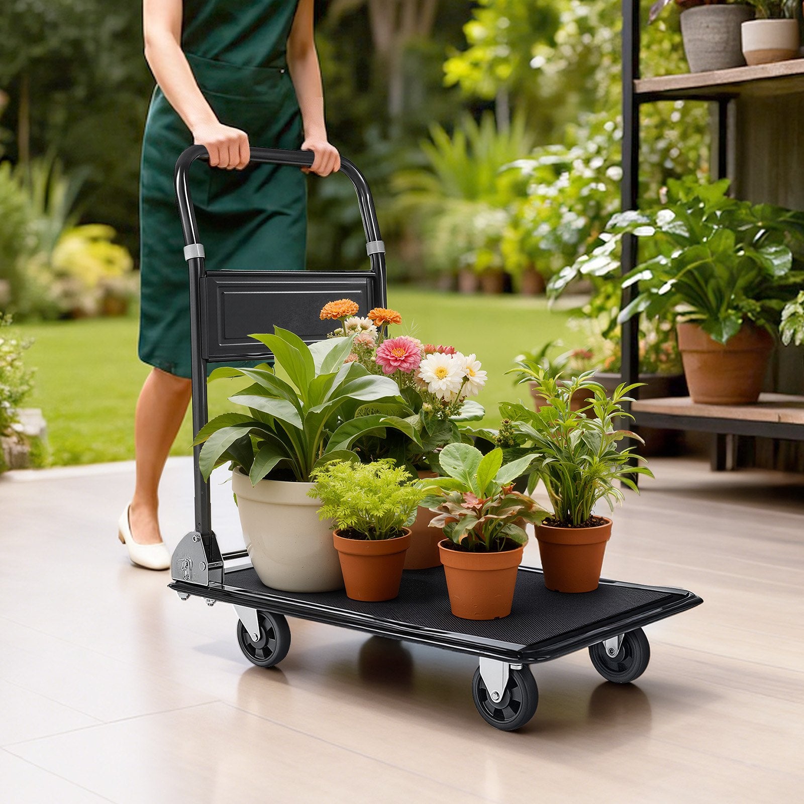 Sulankstomas platforminis vežimėlis VEVOR PH1501SS, 317,5 kg keliamoji galia