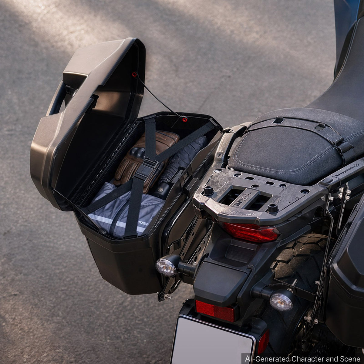 Motociklo šoninių dėžių komplektas VEVOR V-36, 46 l