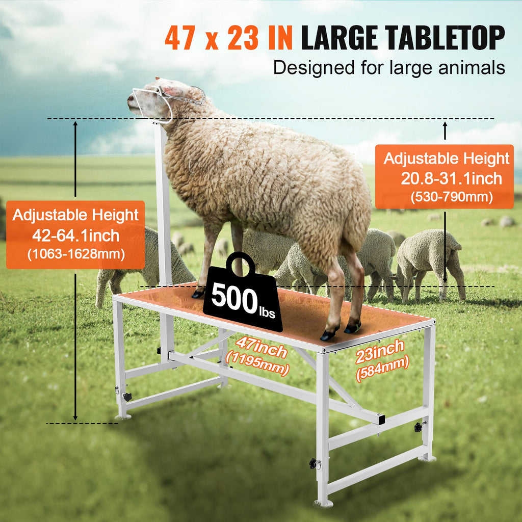Ožkų ir avių kirpimo stovas VEVOR SCJ002-W, 227 kg keliamoji galia
