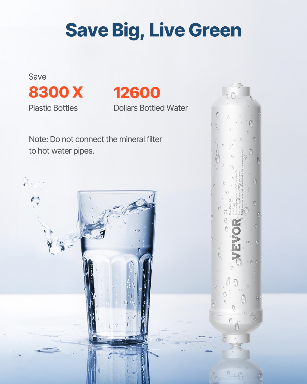 Remineralizacijos filtras VEVOR SS-0011, 4160 l talpa