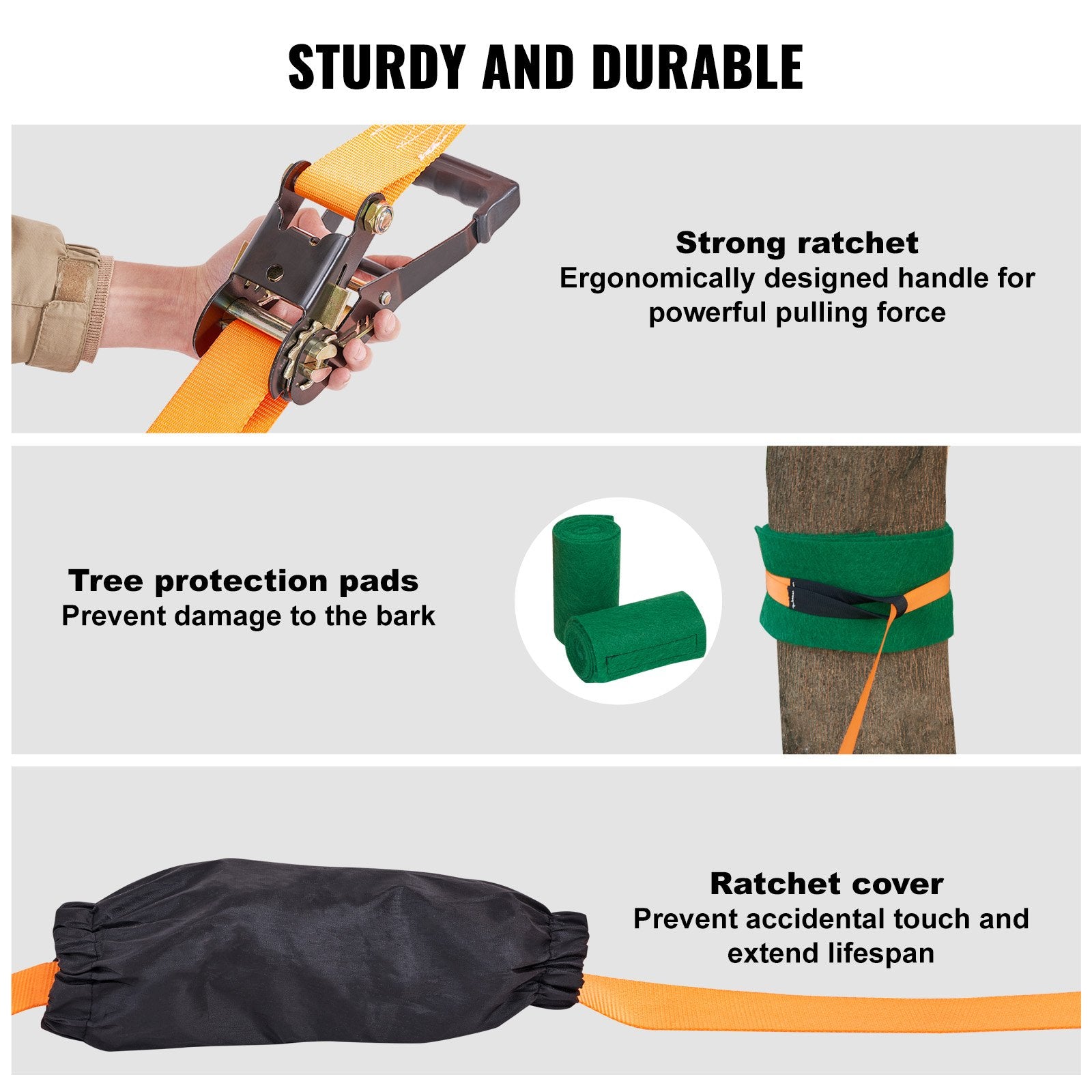 Vaikščiojimo juostos rinkinys (Slackline) VEVOR Pr-03-60, 18,3 m