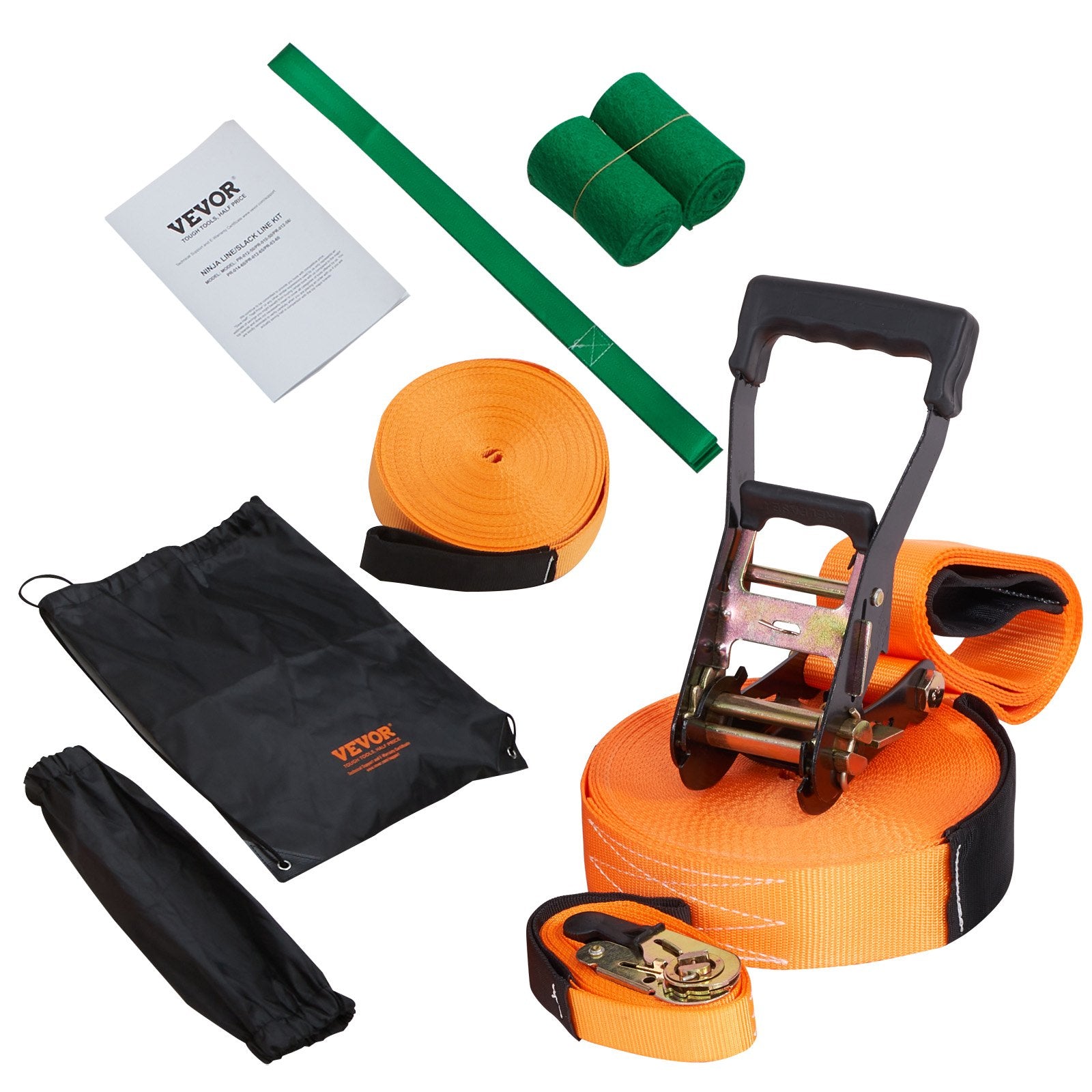 Vaikščiojimo juostos rinkinys (Slackline) VEVOR Pr-03-60, 18,3 m