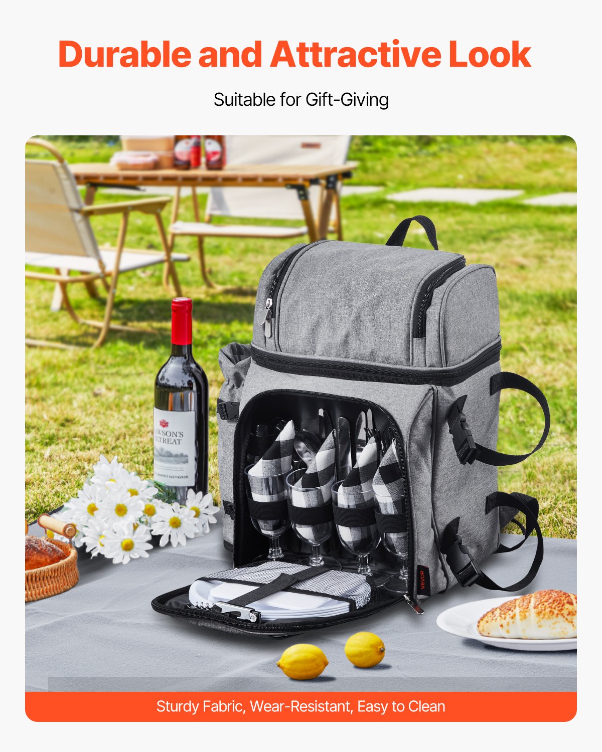Pikniko kuprinė VEVOR TWPB-36115A2, 4 asmenims