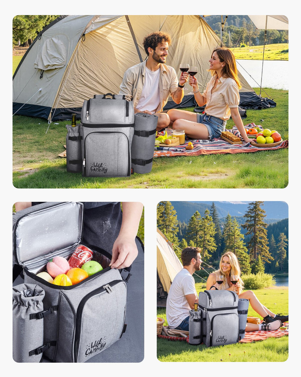 Pikniko kuprinė VEVOR TWPB-36115A2, 4 asmenims
