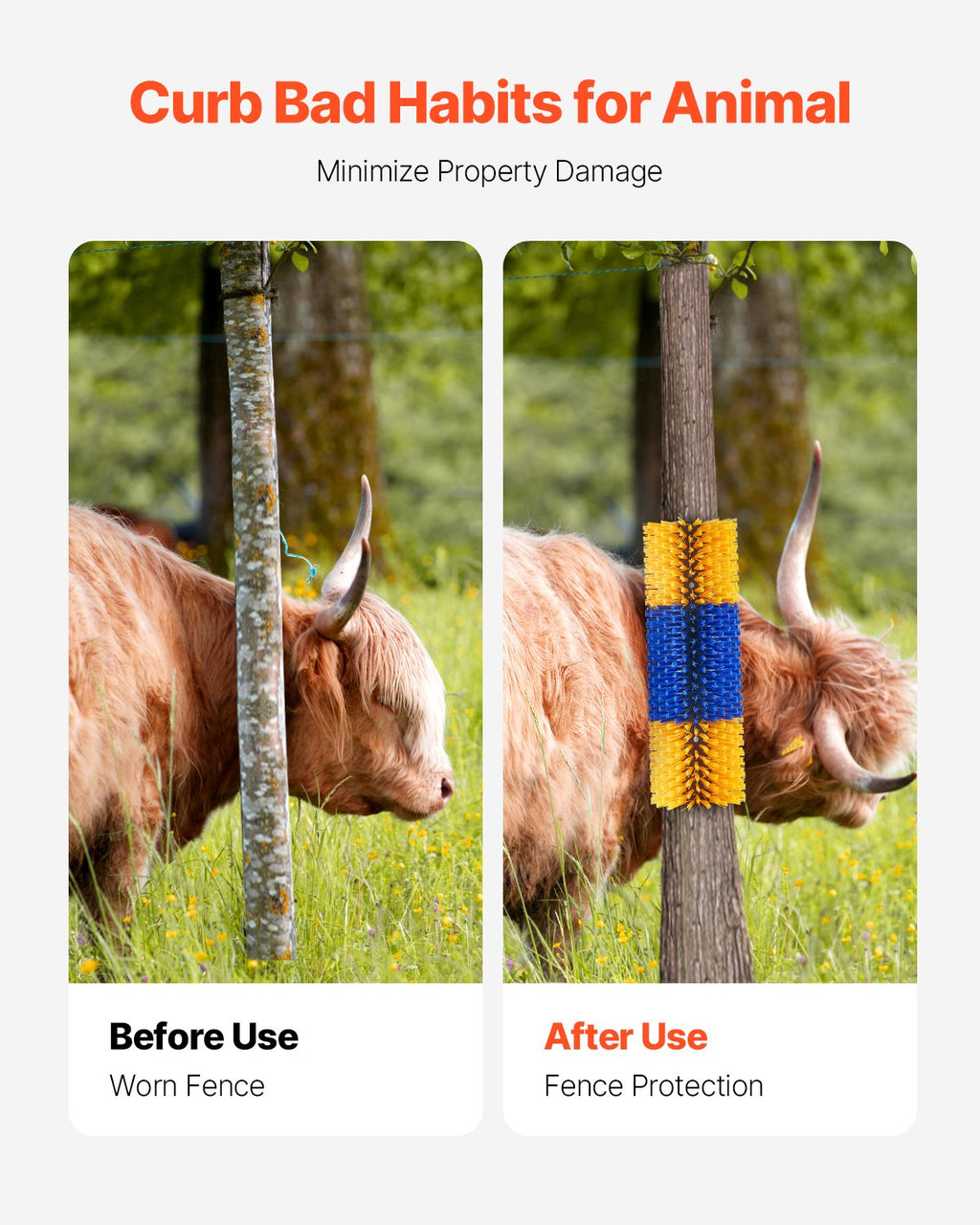 Gyvulių kasymosi šepetys VEVOR FL-CBB002, 2 vnt.