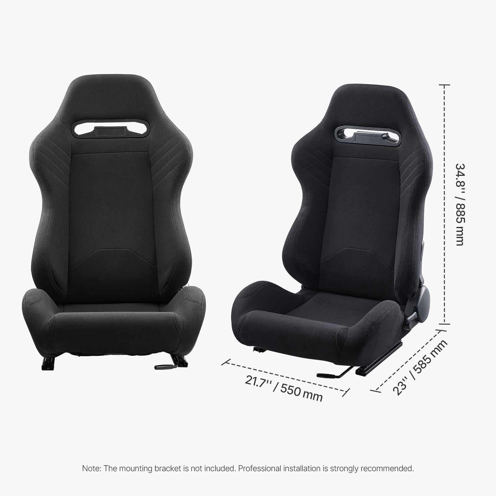 Sportinės sėdynės VEVOR H-8010, 2 vnt. komplektas