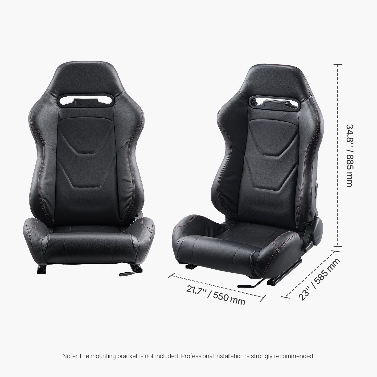 Sportinės sėdynės VEVOR H-8010B, 2 vnt. komplektas