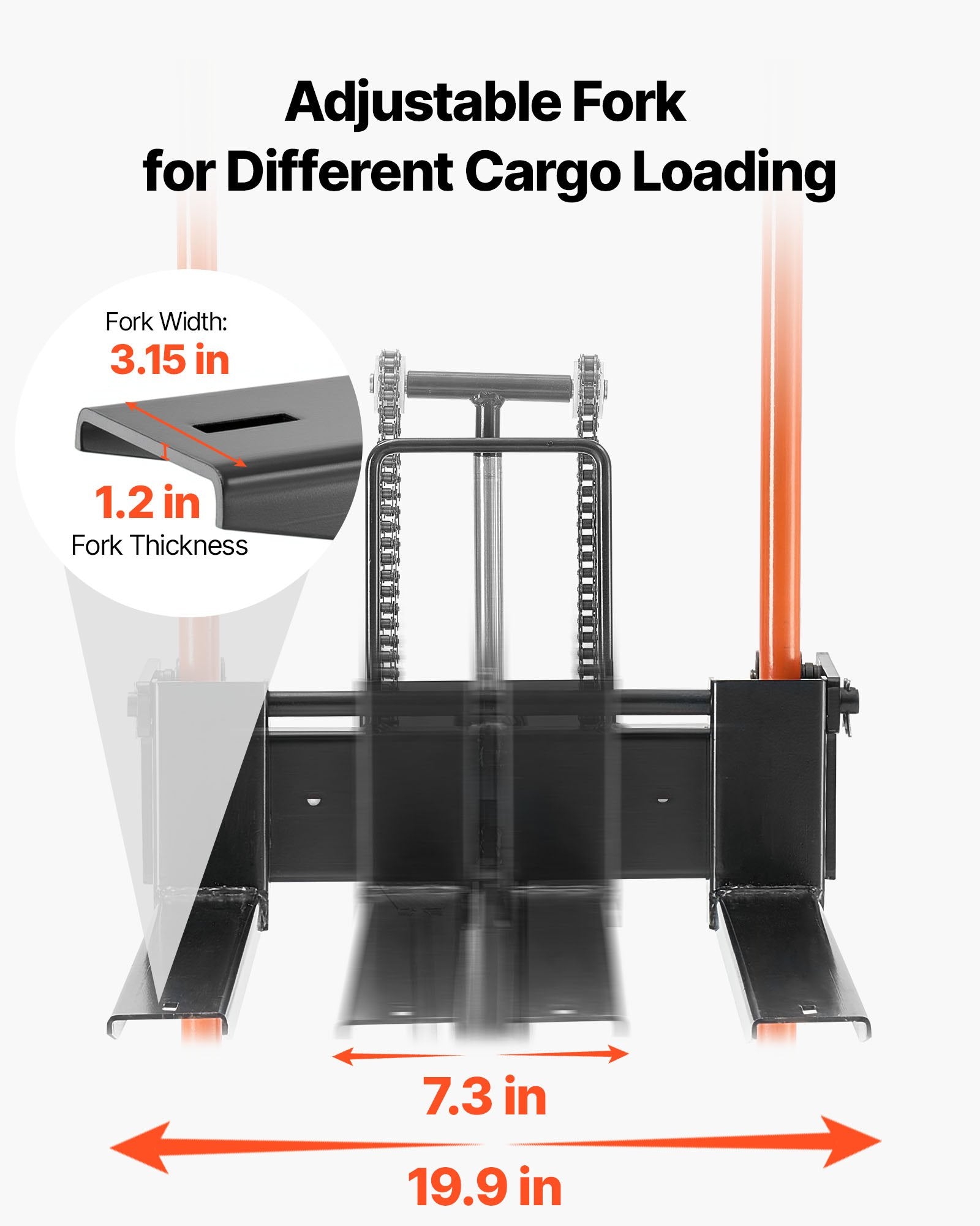 Hidraulinis krovinių keltuvas VEVOR scddc900, 205 kg
