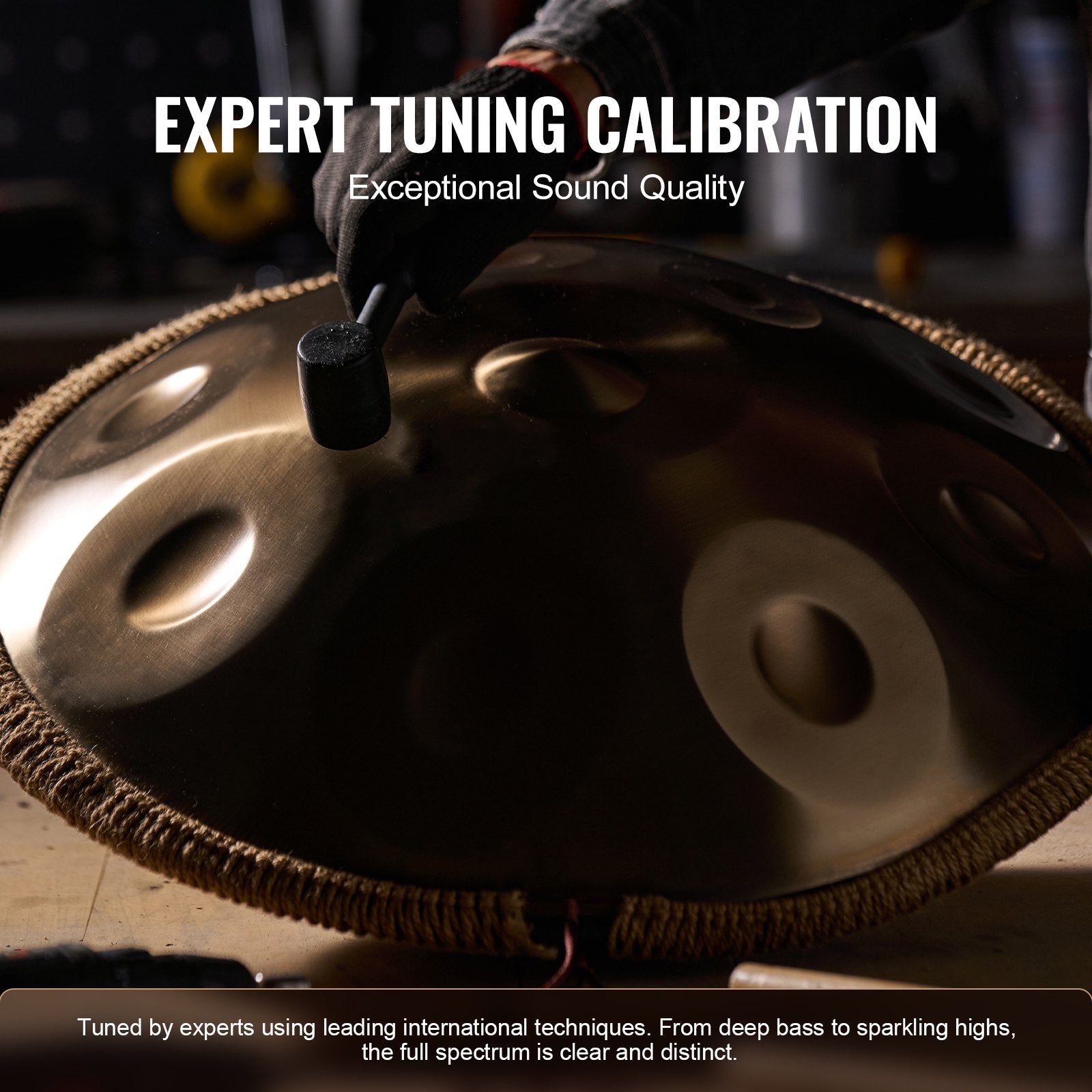 Handpan būgnas VEVOR Golden-12, 12 natų, D Minor