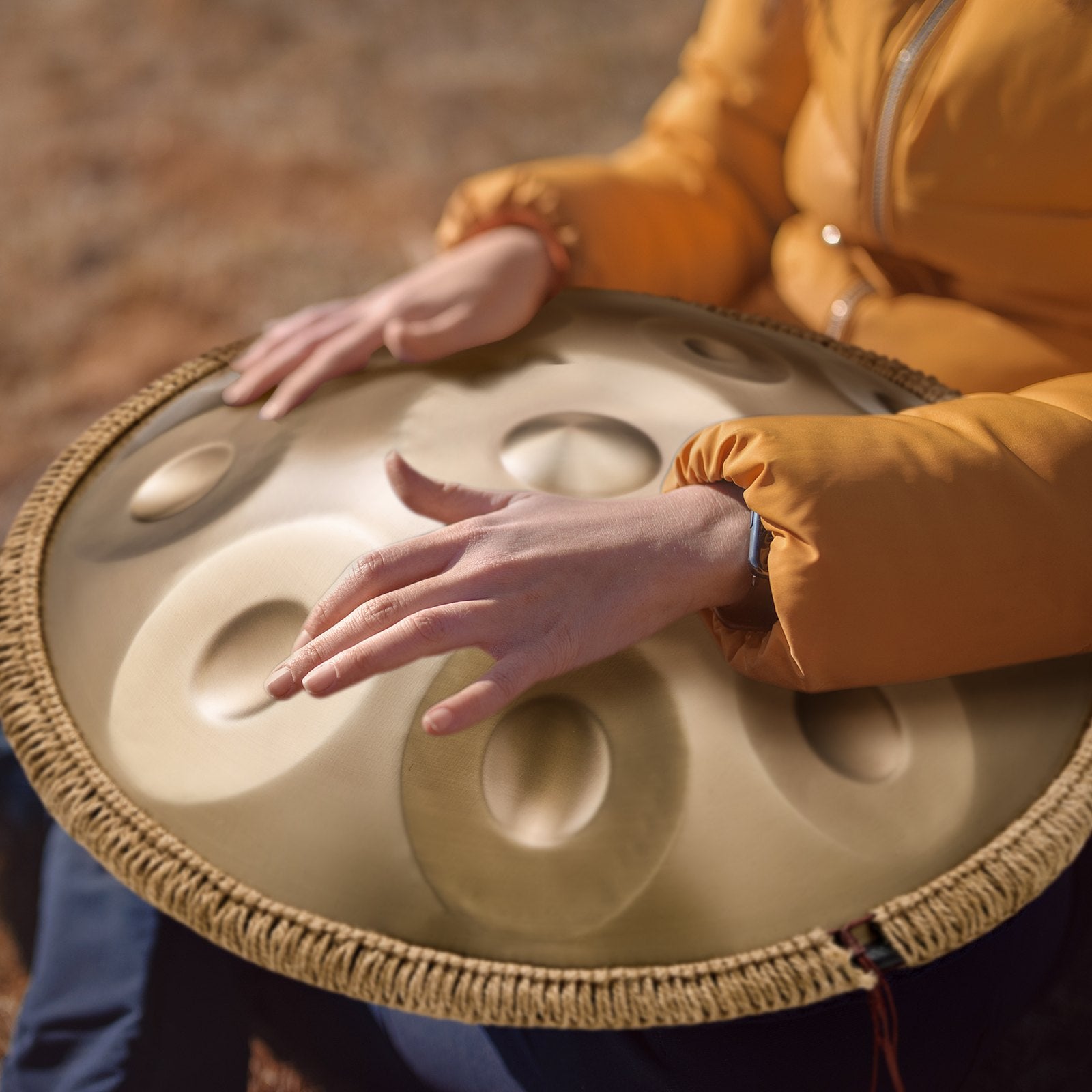 Handpan būgnas VEVOR Golden-12, 12 natų, D Minor