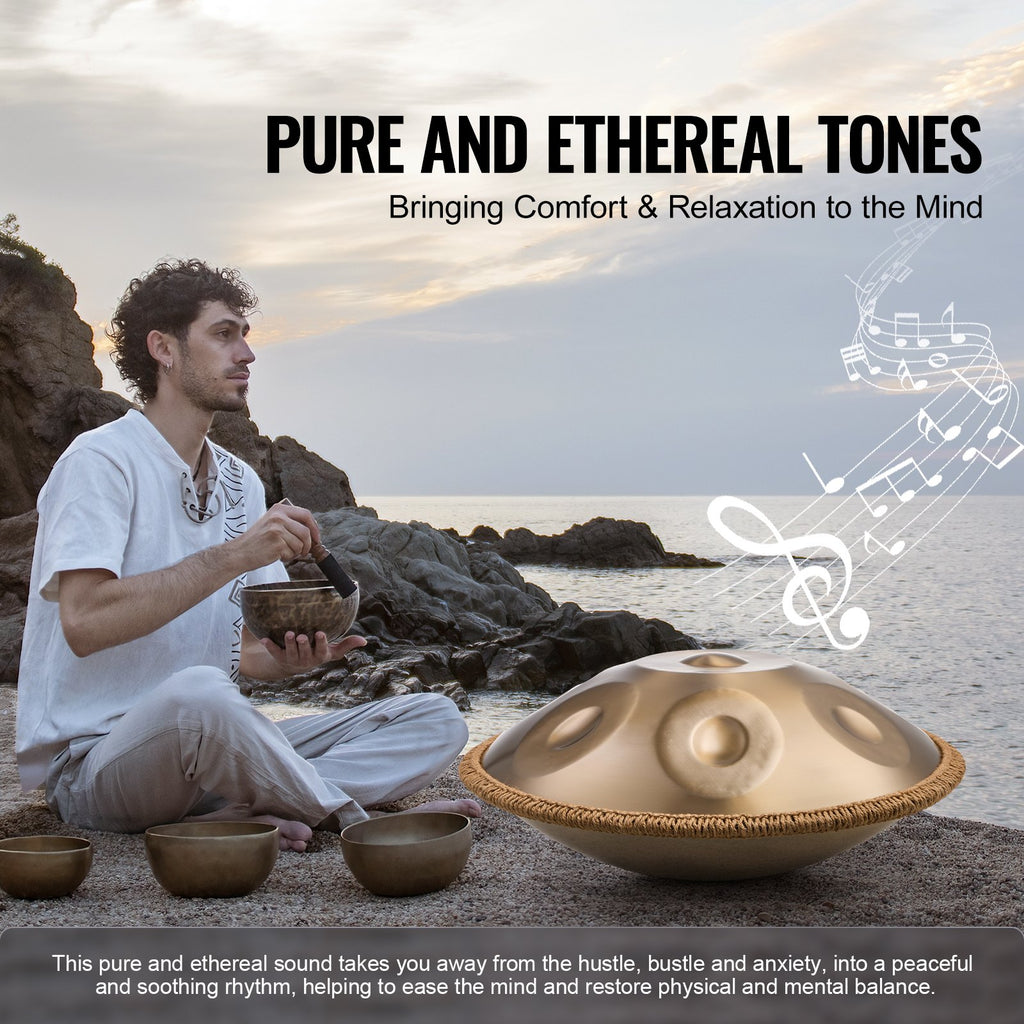 Handpan būgnas VEVOR Golden-9, 9 natos (D Minor)