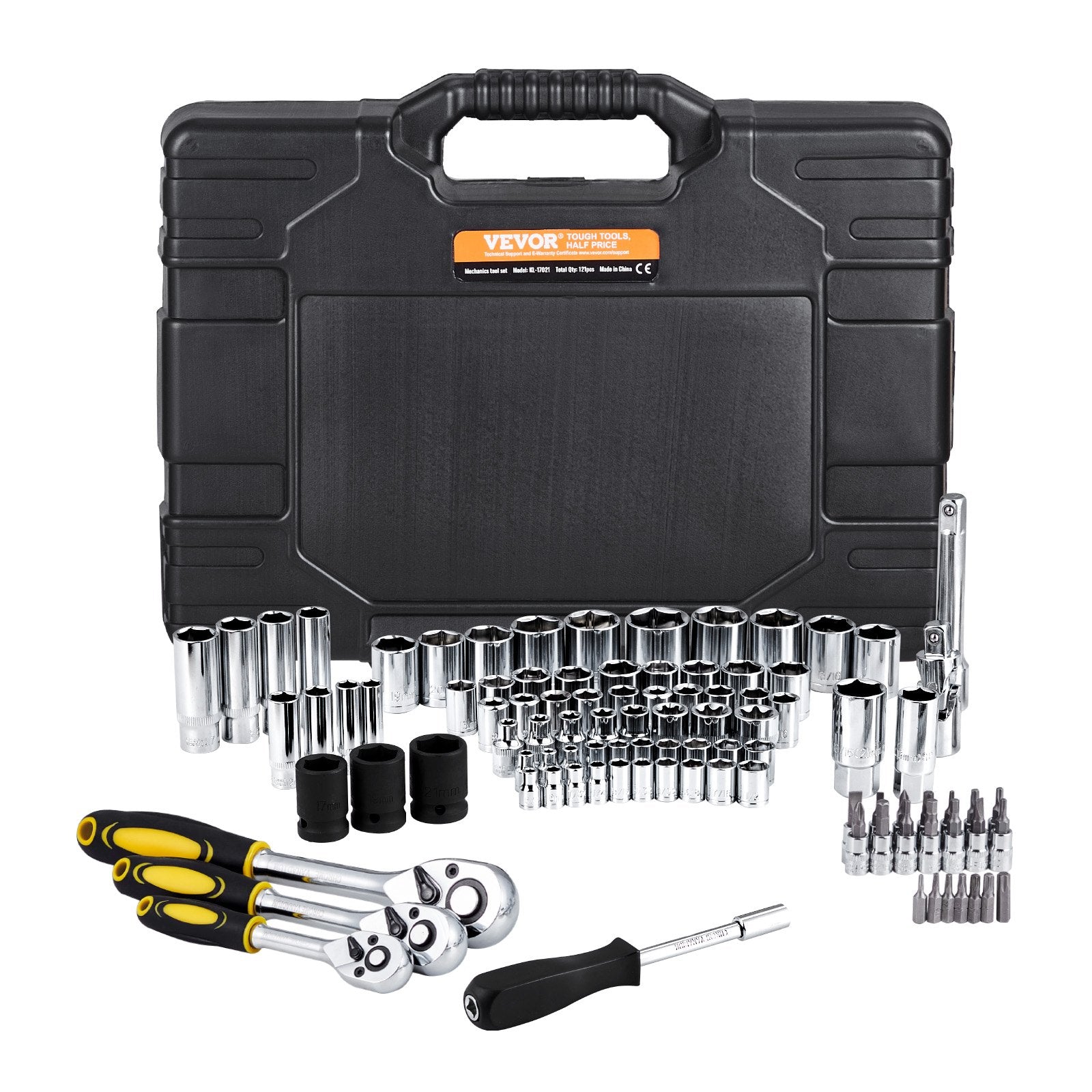 Mechaninių įrankių rinkinys VEVOR KL-17021, 121 dalis
