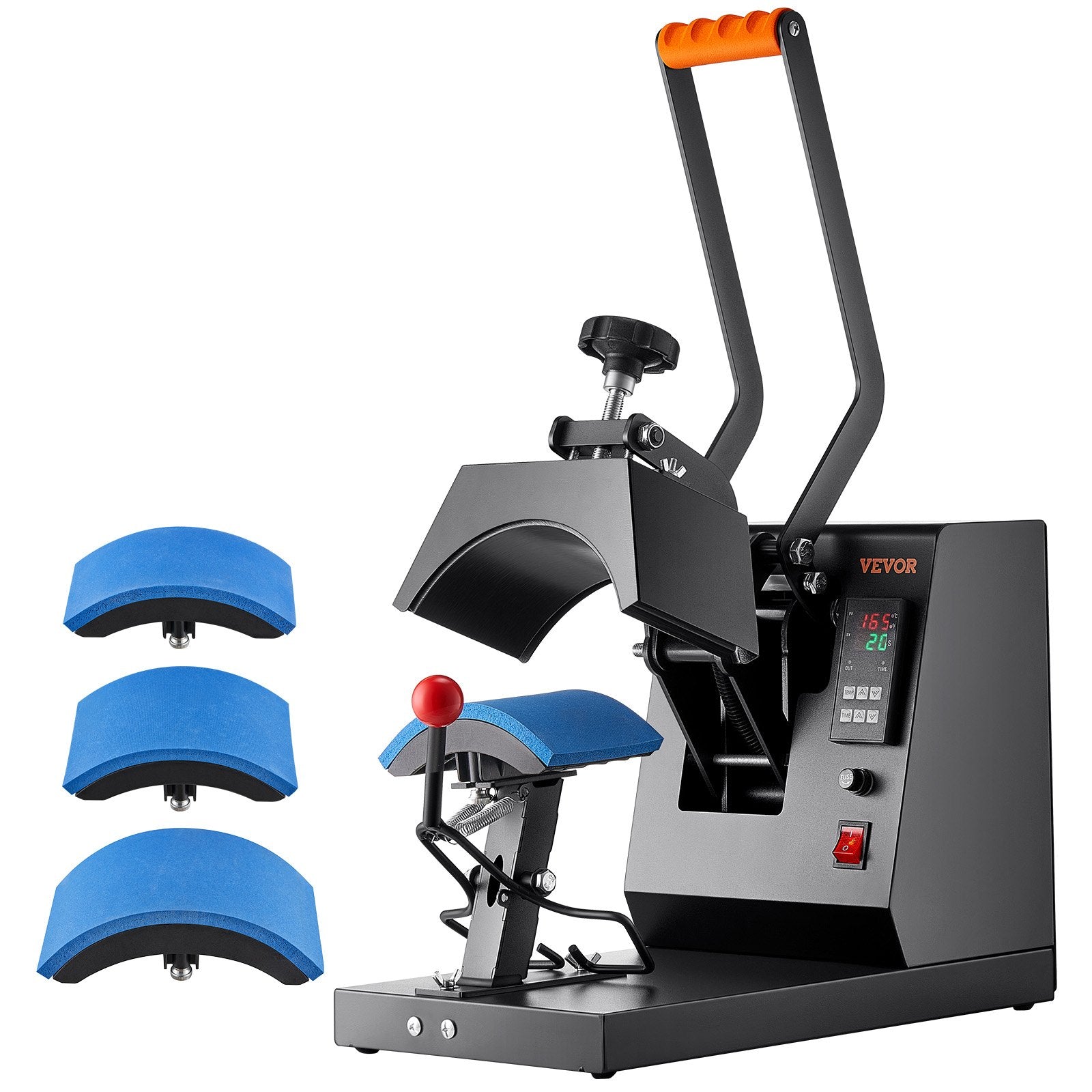 Kepurių terminis presas VEVOR TLM2310-4S, 4-in-1 komplektas