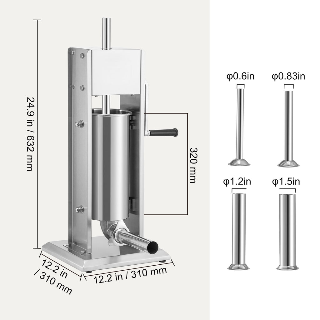 Rankinis dešrų kimštuvas VEVOR XZ-5, 5 l talpos