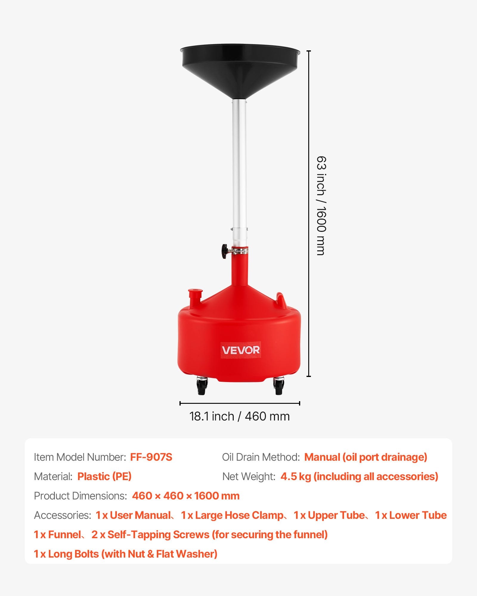 Alyvos surinkimo talpa VEVOR FF-907S, 30 l
