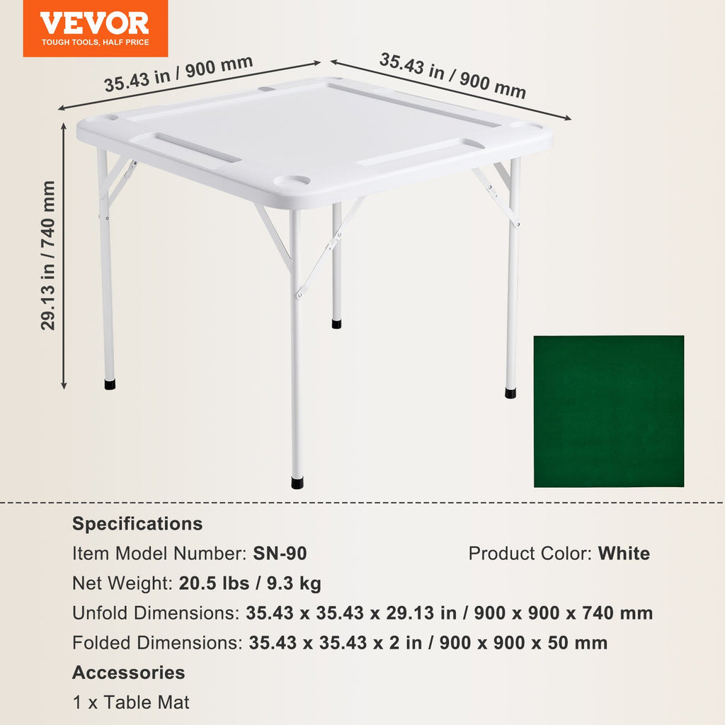 Mahjong stalas VEVOR SN-90, 90x90 cm