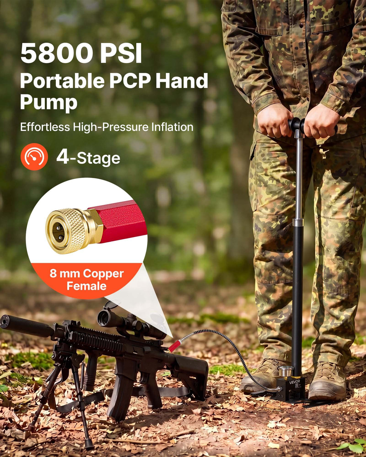 PCP rankinė pompa VEVOR DQT-4H07, 40 MPa