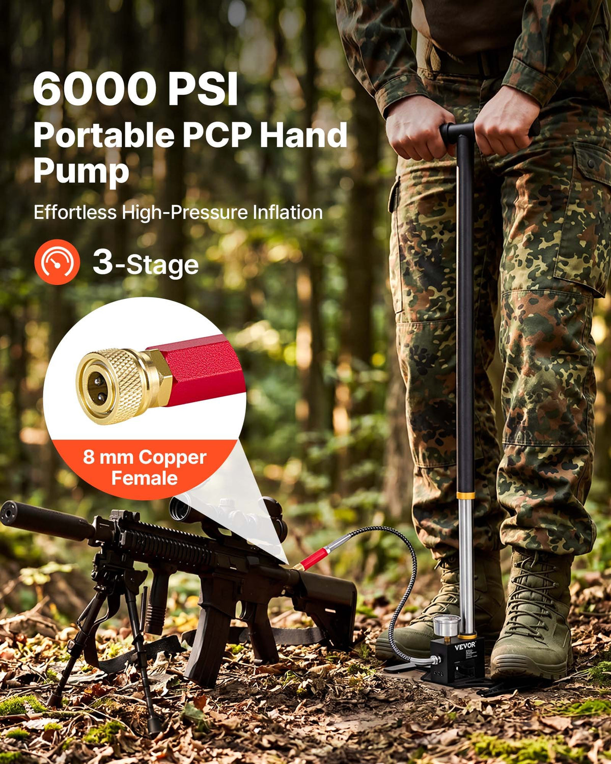 PCP rankinė pompa VEVOR DQT-3JW06, 6000 PSI