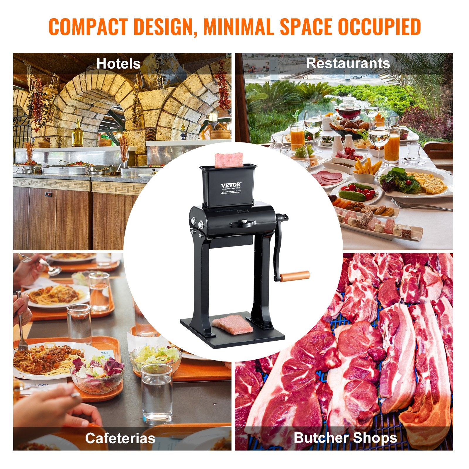 Rankinis mėsos minkštiklis VEVOR 1A-MT105, 14,7 cm padavimo anga