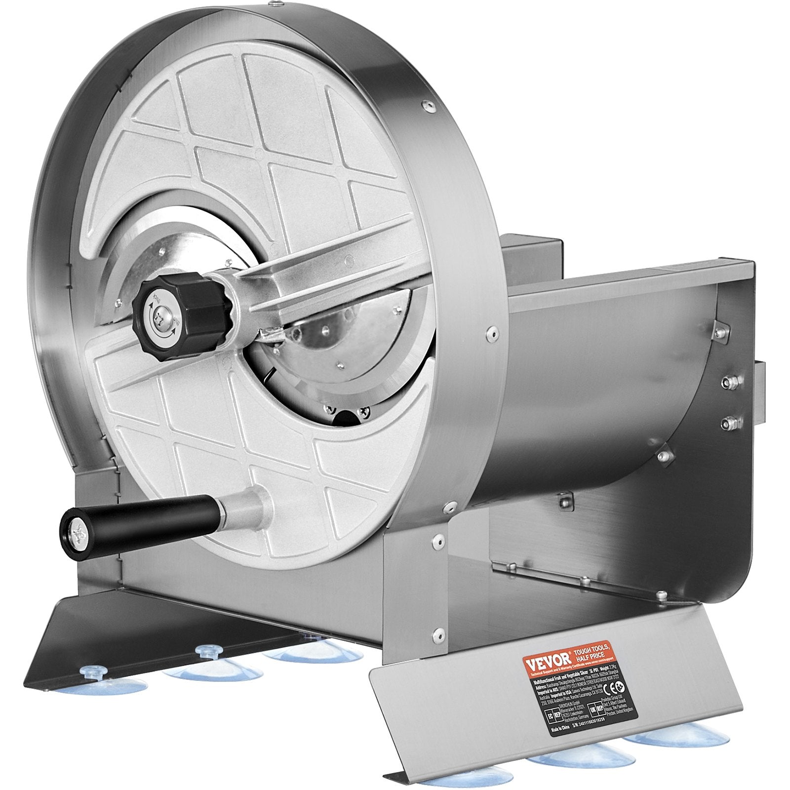 Rankinė daržovių ir vaisių pjaustyklė VEVOR SL-02, 0–12 mm reguliuojamas storis