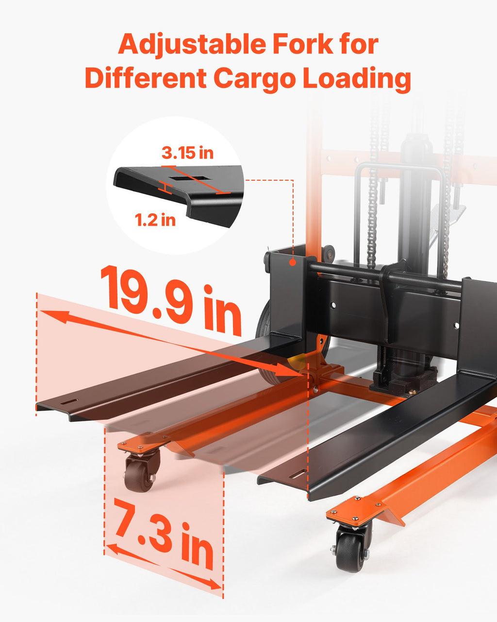 Hidraulinis krovinių keltuvas VEVOR SCDDC900, 205 kg